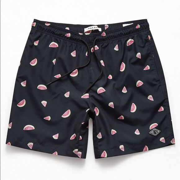 ✨HP✨PacSun Watermelon 17" Swim Trunks✨ - Picture 2 of 7